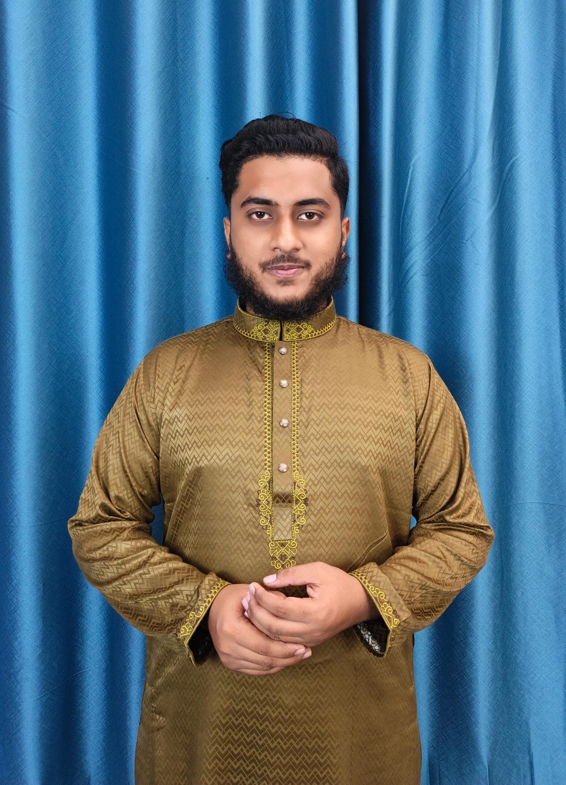 প্রিমিয়াম গ্লসি কটন এমব্রয়ডারি পাঞ্জাবি ( Code: NG-21 )