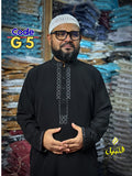 প্রিমিয়াম চায়না জাফরান স্টিচ এমব্রয়ডারি পাঞ্জাবি ( Code:G-5 )
