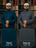 চায়না ক্র্যাপ কটন পাঞ্জাবি ( পেট্টল + ডিপ অ্যাস )